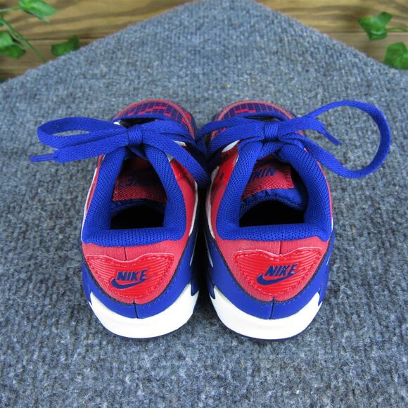 Nike Boys Sneaker Air Max 90 Premium Sz T 6 Medium Blue Synthetic‎ Lace Up - Picture 4 of 6